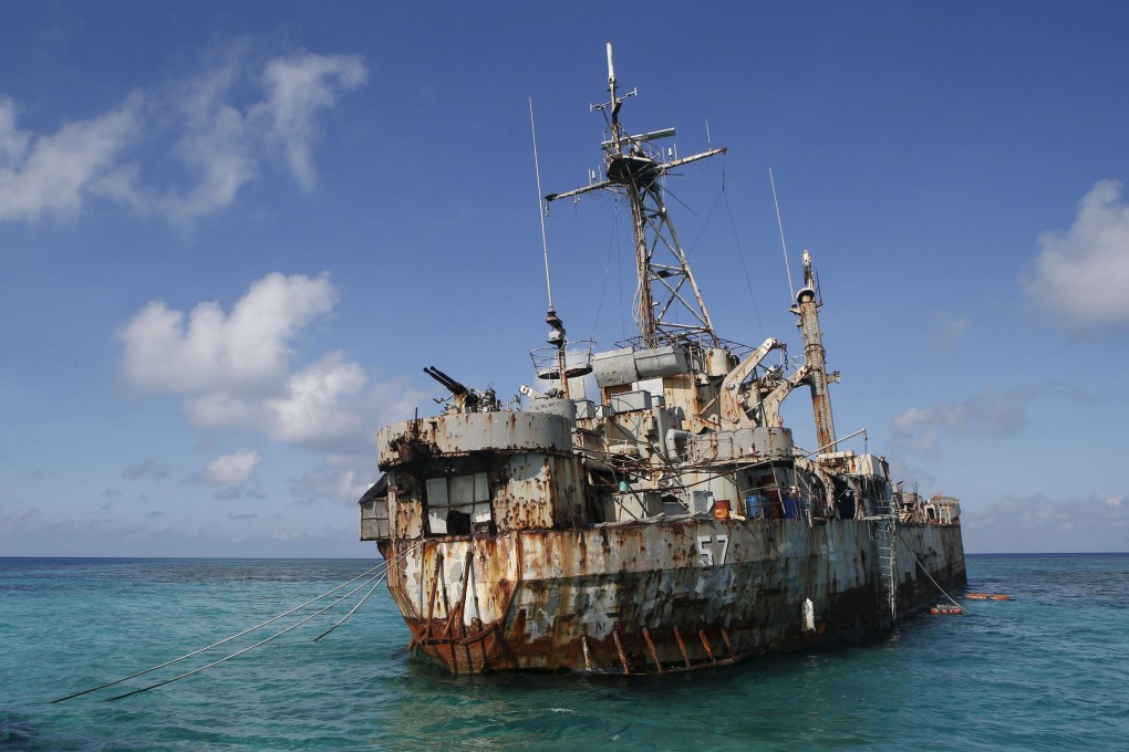 China says a Philippine ship on a supply mission to the  BRP Sierra Madre (pictured) “ignored multiple stern warnings from the Chinese side” and caused a collision with its vessel on Monday. Photo: Reuters