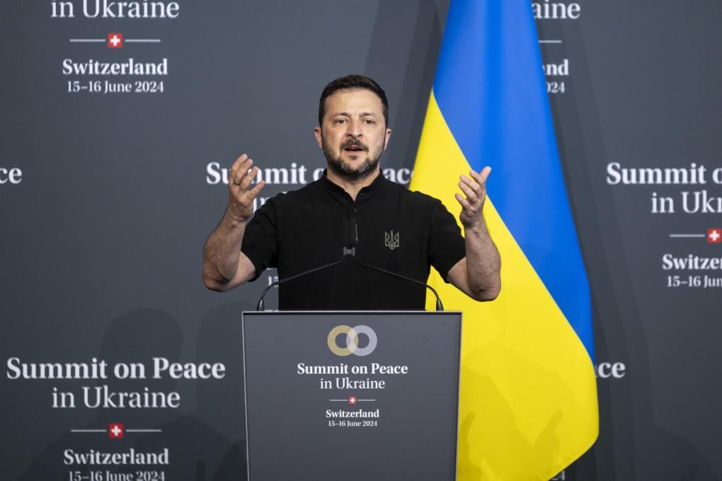 Ukraine’s President Volodymyr Zelensky at a press conference on Sunday. Photo: EPA-EFE