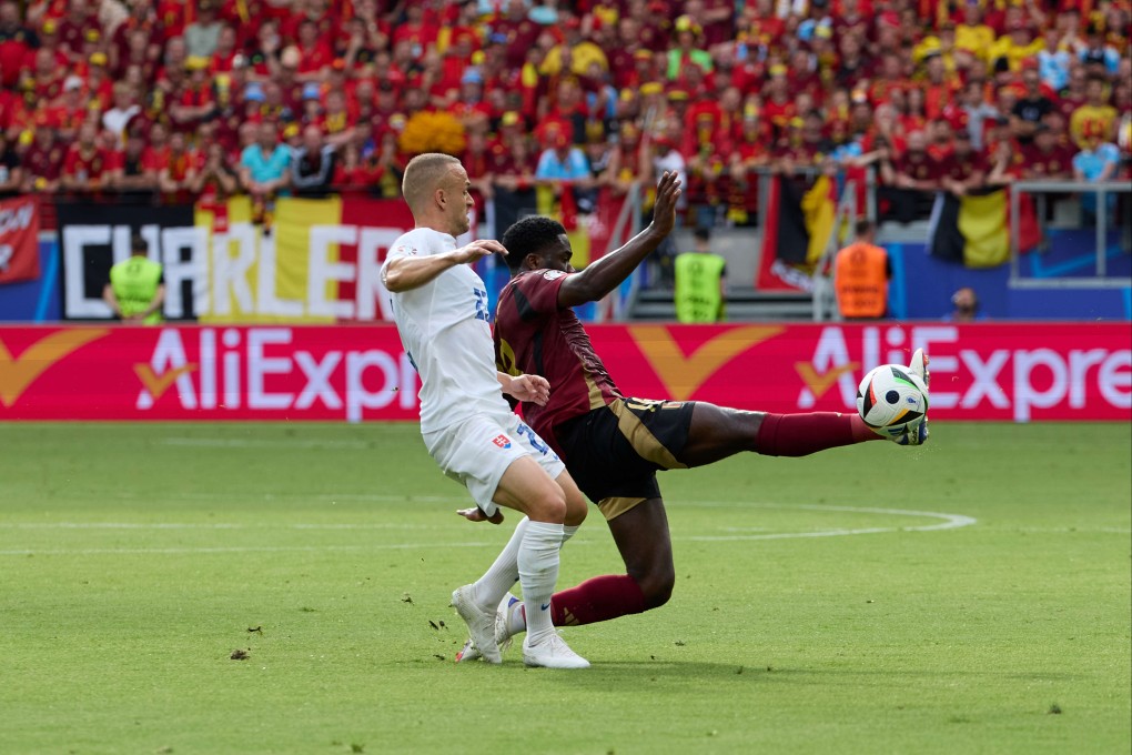 An AliExpress advertisement seen during a Euro 2024 match between Belgium and Slovakia on Monday. Photo: Xinhua