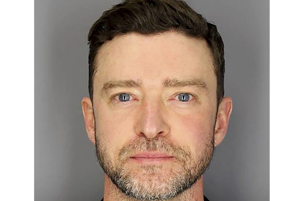 Pop star Timberlake was charged early on Tuesday with drunken driving in the Hamptons, after police said he ran a stop sign and veered out of his lane in the posh seaside summer retreat. Photo:  Sag Harbor Police Department via AP