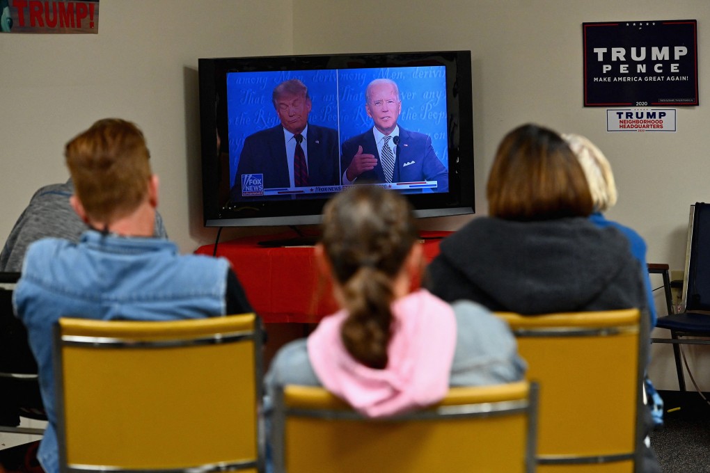 A debate between then-president Donald Trump and Joe Biden in 2020. File photo: TNS