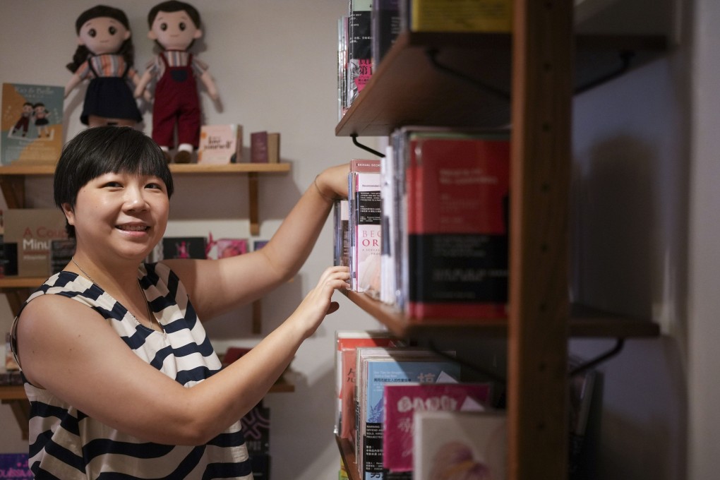 Vera Liu poses for pictures in her sex-toy shop in Central, Hong Kong. Photo: Elson Li