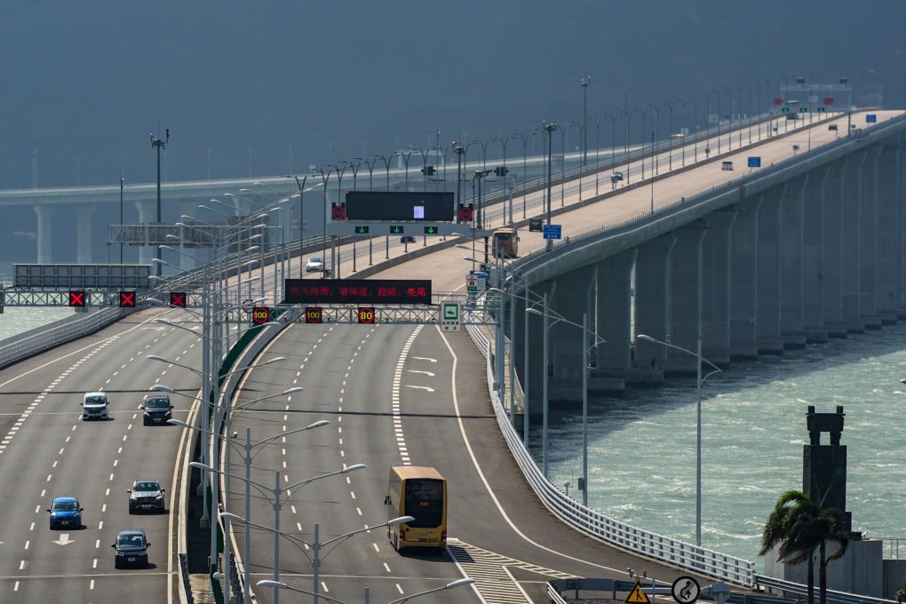A scheme opened for applications last year to allow residents to drive into Guangdong province via the Hong Kong-Zhuhai-Macau Bridge. Photo: Eugene Lee