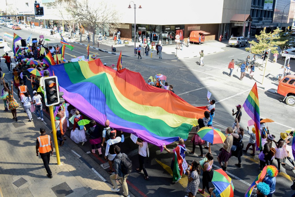 A 2017 pride parade in the streets of the Namibian capitol in Windhoek. Photo: AFP