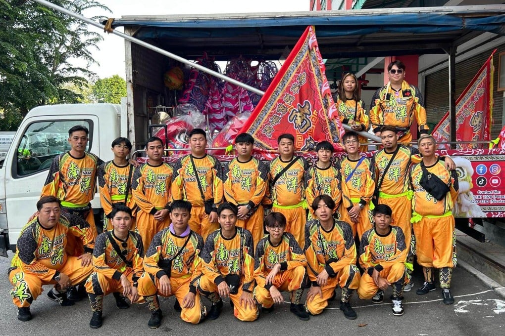 Members of Singapore’s Namyang Troupe Lion Dance Centre. Photo: Namyang Lion Dance Centre