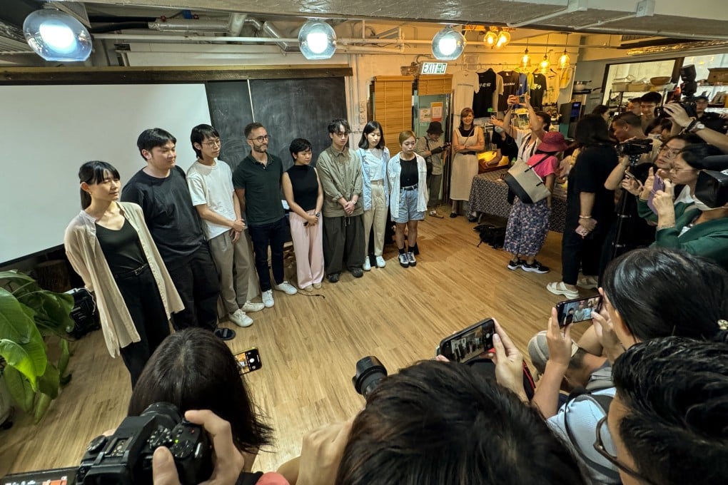 Members of the HKJA’s new executive committee line up for pictures. Photo: Handout