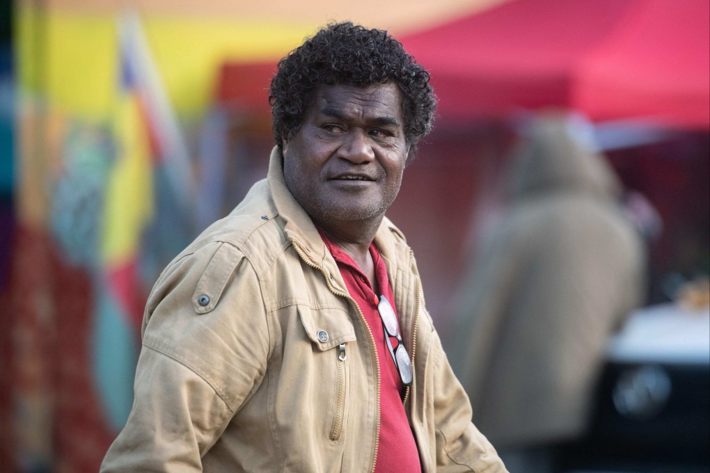 Christian Tein, head of the CCAT (Cellule de Coordination des Actions de Terrain), in Bourail, New Caledonia on June 14. Photo: AFP