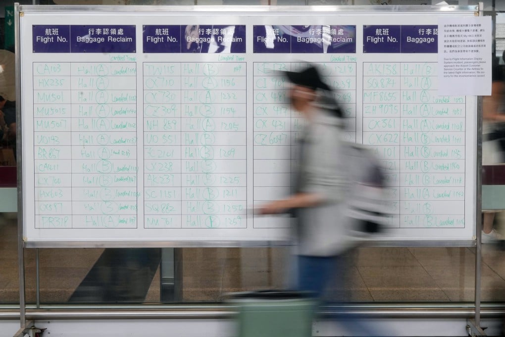 The computer glitch lasted for more than nine hours at the Hong Kong International Airport. Photo: Elson Li