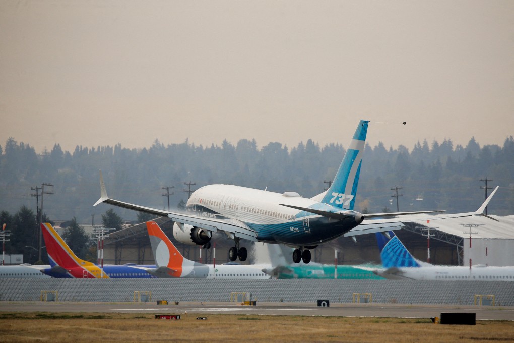 A Boeing 737 Max 7 takes off from Boeing Field in Seattle, Washington. File photo: Reuters