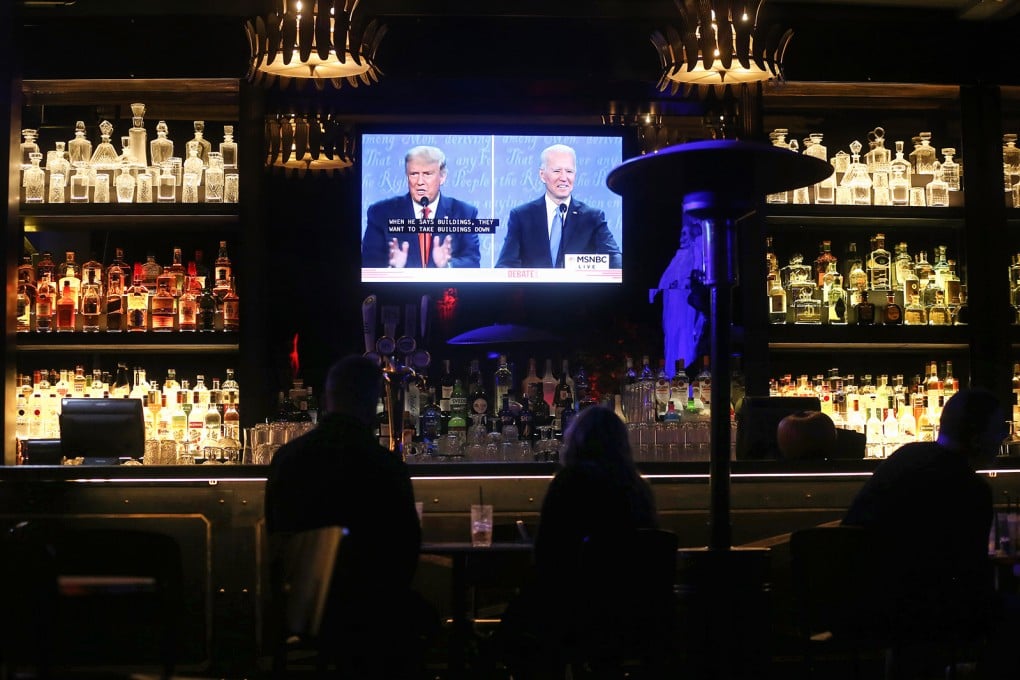 A broadcast of the final debate between then President Donald Trump and Joe Biden in 2020. File photo: TNS