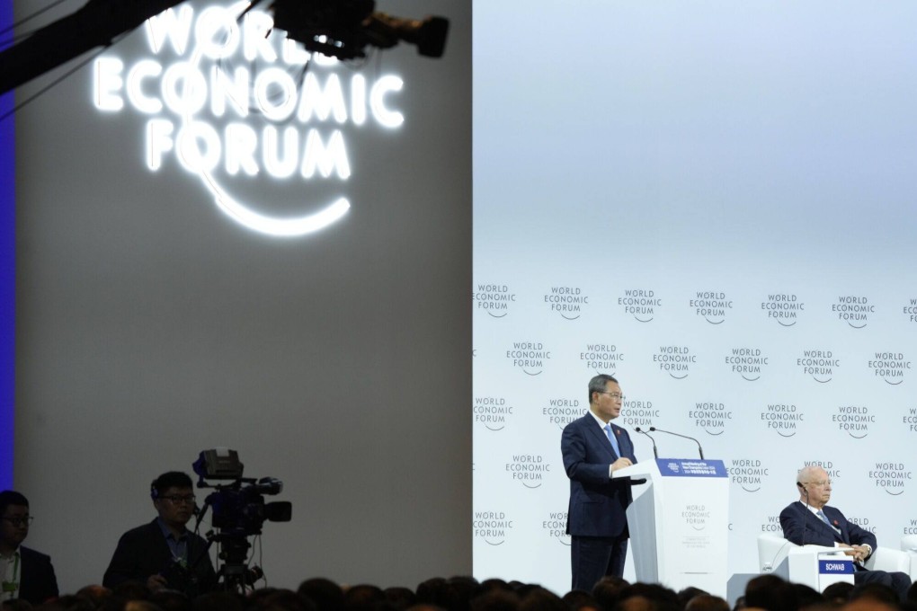 Chinese Premier Li Qiang criticised Western trade practices while praising his country’s open market during a keynote address on Tuesday. Photo: Bloomberg