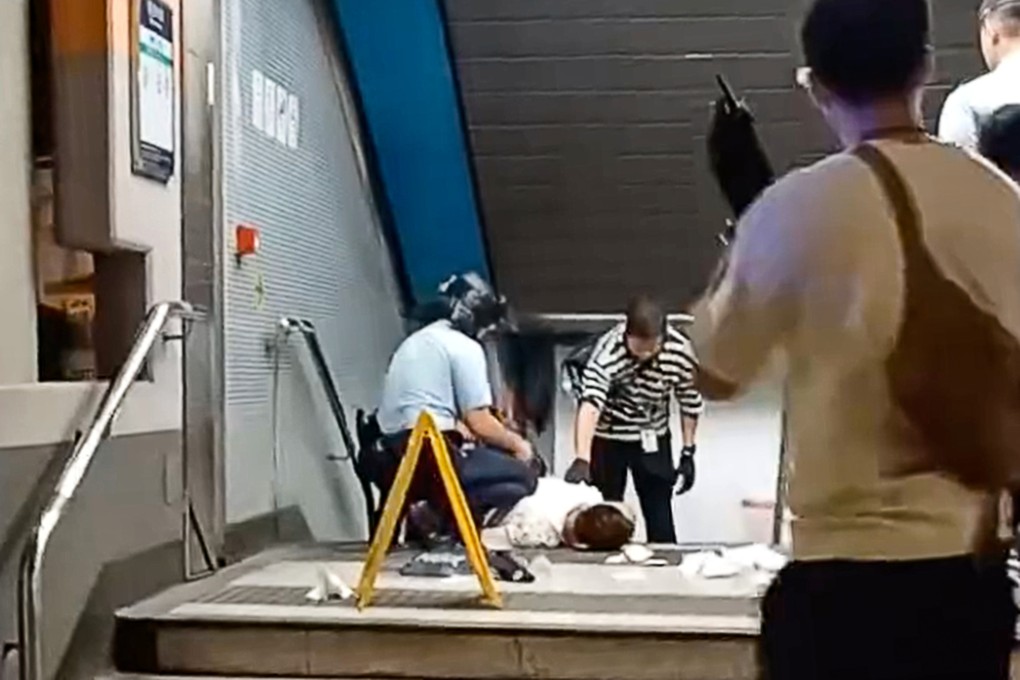 Both men involved in the scuffle have been arrested at the scene. Photo: Facebook/gyyuuy