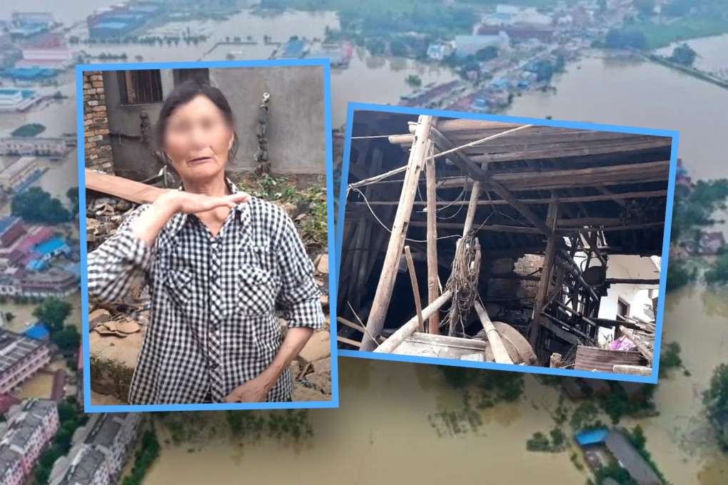 A 48-year-old man in China who swam to pluck his elderly mother from raging flood waters then lost his own life has been hailed as a hero on mainland social media. Photo: SCMP composite/Xinhua/Douyin/Jimu