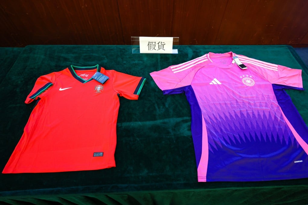 More than 6,000 fake football jerseys have been seized. Photo: Jelly Tse