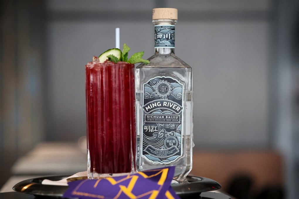 A cocktail containing baijiu sold at Manhatta in New York. Makers of China’s favourite spirit are looking at cracking overseas markets, using influencers and social media advertising, tweaking its flavour and trying it out in cocktails. Photo: Reuters