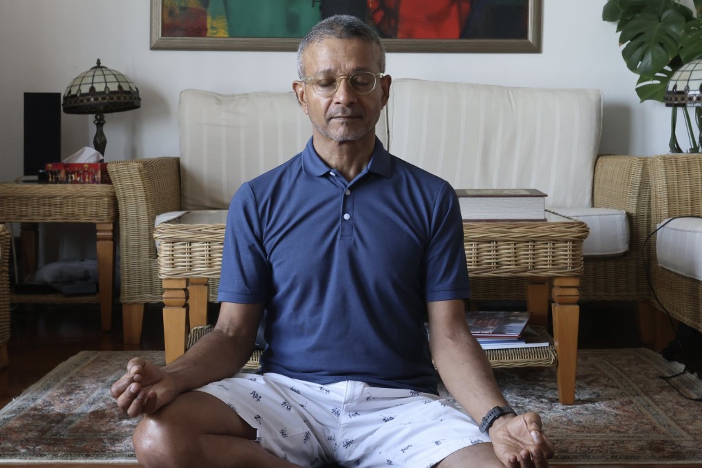 After a heart attack, Mathew Gomes took charge of his health, changing his diet, exercising more, taking up yoga and meditating. Photo: Jonathan Wong