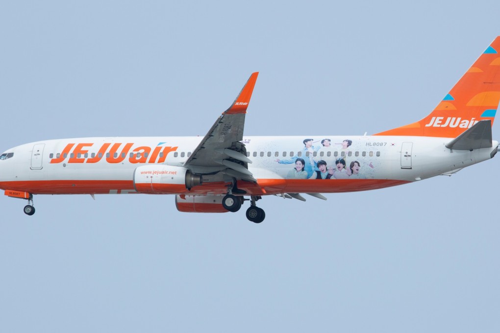 BTS livery on a Jeju Air plane. Photo: Shutterstock Images