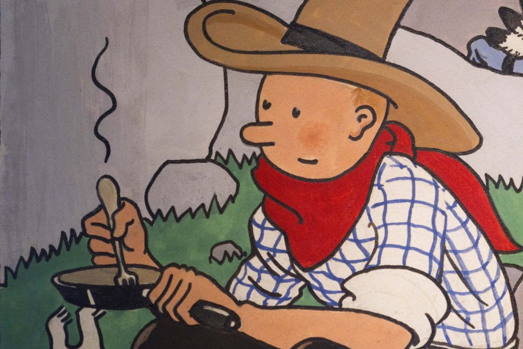 An original 1932 cover of the comic “Tintin in America” by late Belgian cartoonist Georges Remi, aka Hergé. The European comic-book industry is pushing back against generative AI, with one executive saying it is “stealing from artists”. Photo: AFP