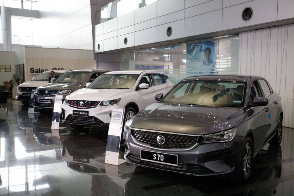 Proton cars for sale in Kuala Lumpur. China’s Geely Automobile Holdings Ltd, has invested more than US$10 billion in the Malaysian brand’s manufacturing facilities. Photo: Bloomberg