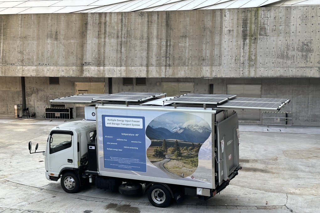 The solar-powered freezer truck developed by the Hong Kong Polytechnic University