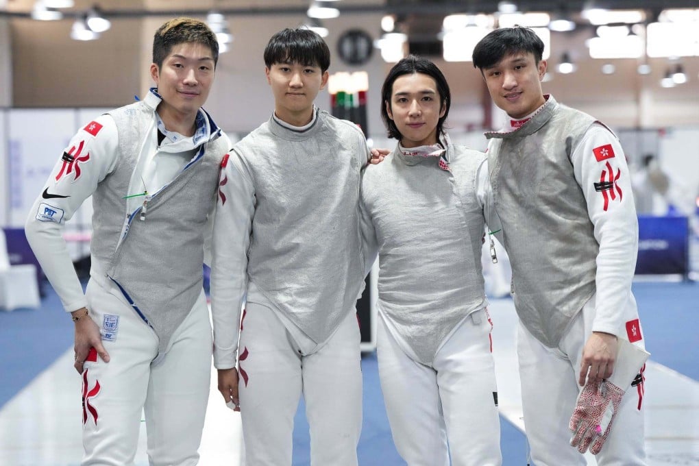 Hong Kong fencers (from left) Cheung Ka-long, Leung Chin-yu, Nicholas Choi and Ryan Choi. Photo: FIE