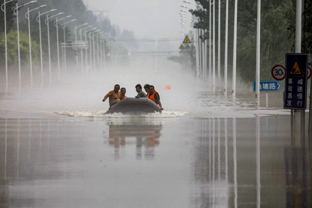 China’s national weather office on Saturday issued its highest rainfall warning under a four-tier system as four provinces continue to battle heavy downpours. Photo: Reuters