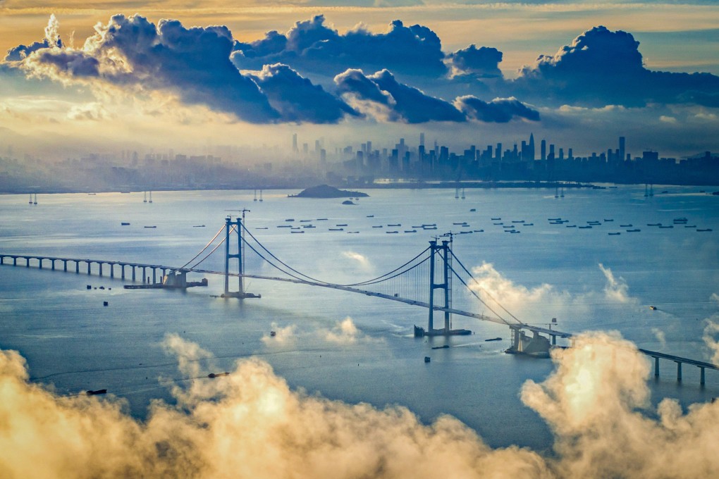 The Shenzhen-Zhongshan Link is expected to significantly shorten travel times between parts of the Greater Bay Area. Photo: Xinhua