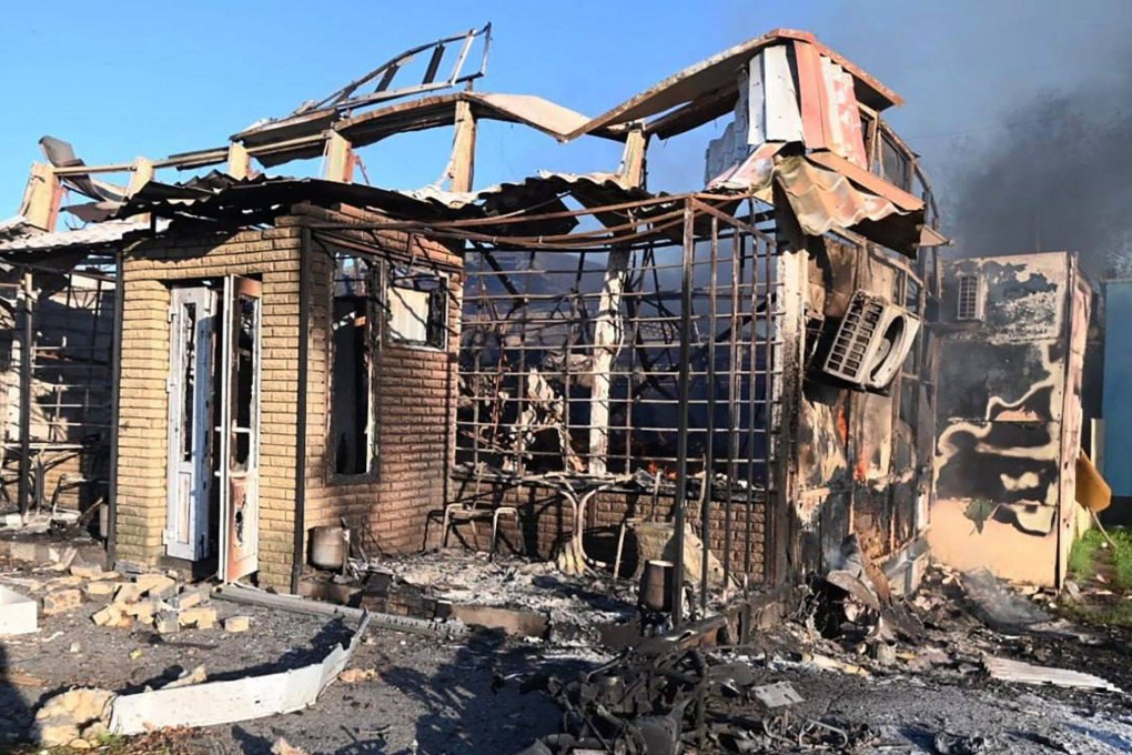 A destroyed house is seen following a Russian strike in the centre of Vilniansk, in Ukraine’s Zaporizhzhia region. Photo: Ministry of Internal Affairs of Ukraine press-service via AFP