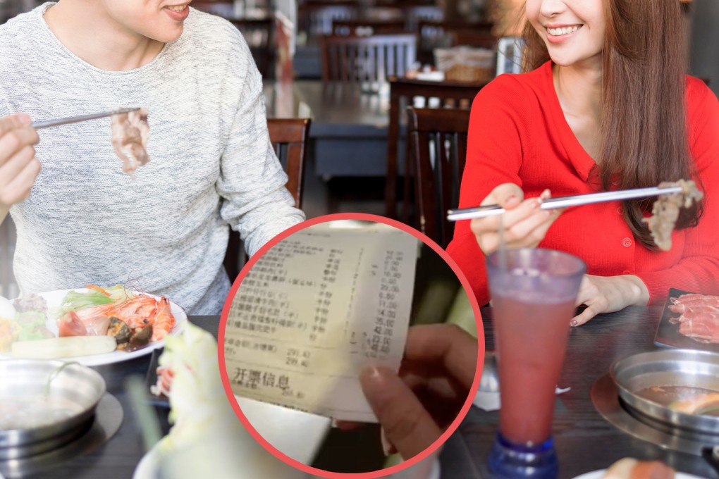 A woman in China was surprised when her blind date suggested splitting the meal cost based on the number of meat slices she had eaten. Photo: SCMP composite/Shutterstock/Weibo