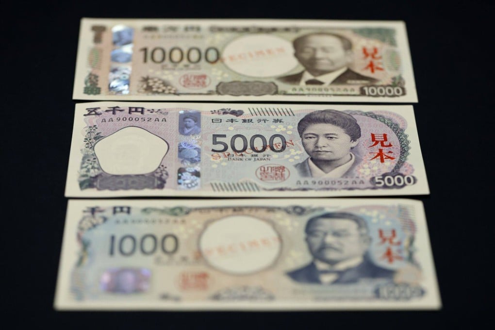 Samples of newly-designed Japanese yen banknotes at the National Printing Bureau Tokyo plant in Tokyo. Photo: Bloomberg