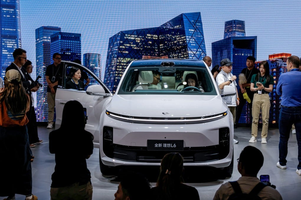 A Li L6 by Li Auto displayed at its booth during the Beijing International Automotive Exhibition on April 25, 2024. Matrix Partners China, which has invested in Li Auto and many of China’s other biggest start-ups, announced over the weekend that it is changing its name to MPC. Photo: Reuters