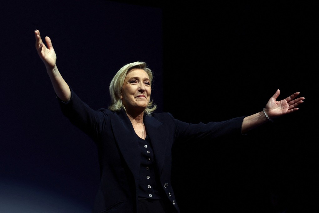 French far-right leader Marine Le Pen on Sunday. Photo: Reuters