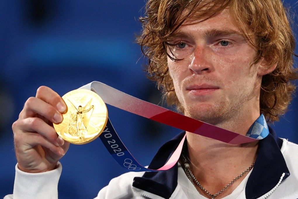 Tokyo mixed doubles gold medallist Andrey Rublev will not defend his title in Paris. Photo: Reuters