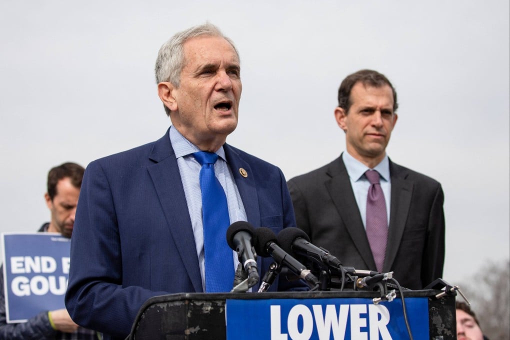 Democratic congressman Lloyd Doggett, of Texas, gives a speech on Capitol Hill in Washington. Photo: AFP