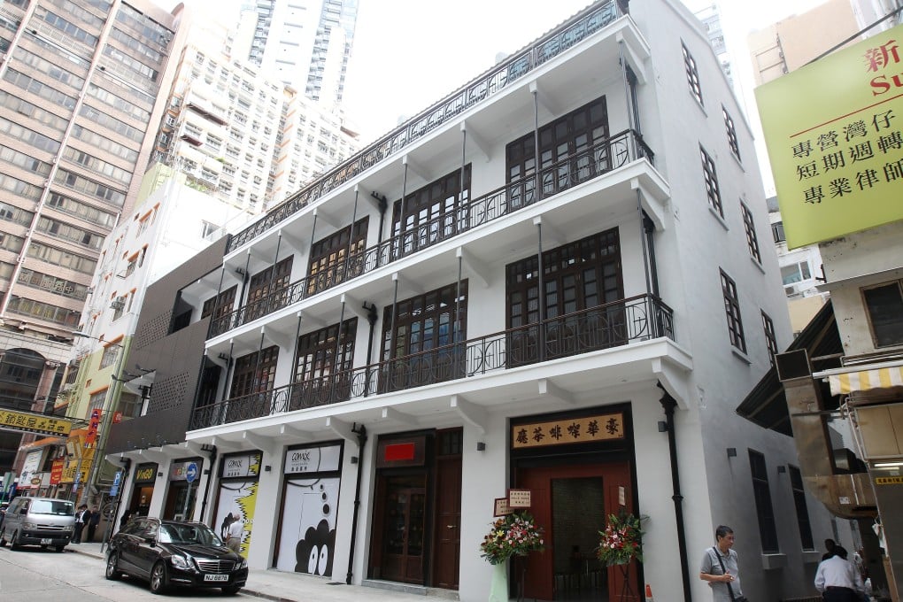 Hong Kong-based firm Aedas was honoured for its work on 10 Wan Chai shophouses on July 18, 2013. Photo: David Wong