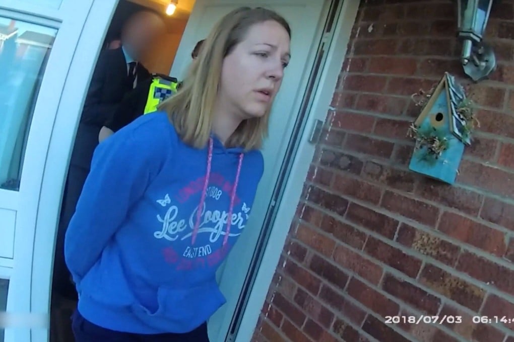 Police bodycam footage shows Lucy Letby being arrested at her home in Chester, England in 2018. Photo: Cheshire Constabulary / AFP