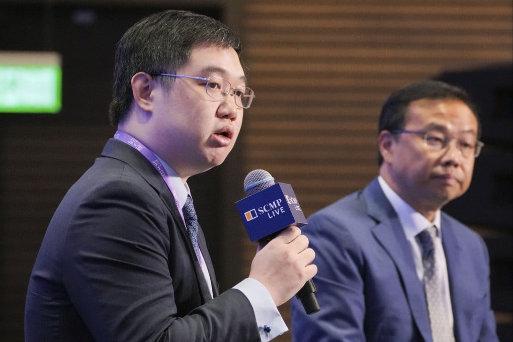 Robert Li, senior director and client portfolio manager of equities at Barings, and Steven Sun, head of research at HSBC Qianhai Securities, at the Post’s China Conference. Photo: May Tse