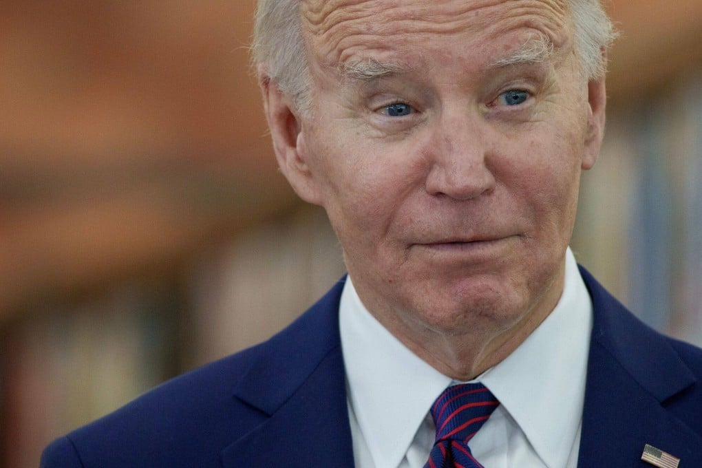 US President Joe Biden speaks in Culver City, California, in February. Photo: Bloomberg