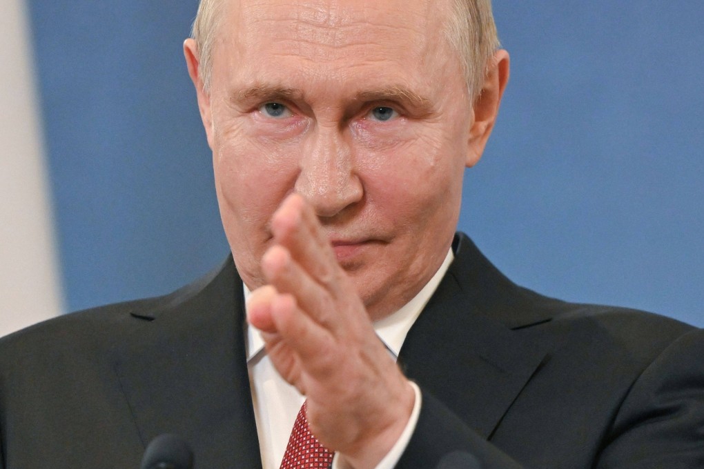 Russia’s President Vladimir Putin meets the media after the Shanghai Cooperation Organisation leaders’ summit in Astana on Thursday. Photo: AFP