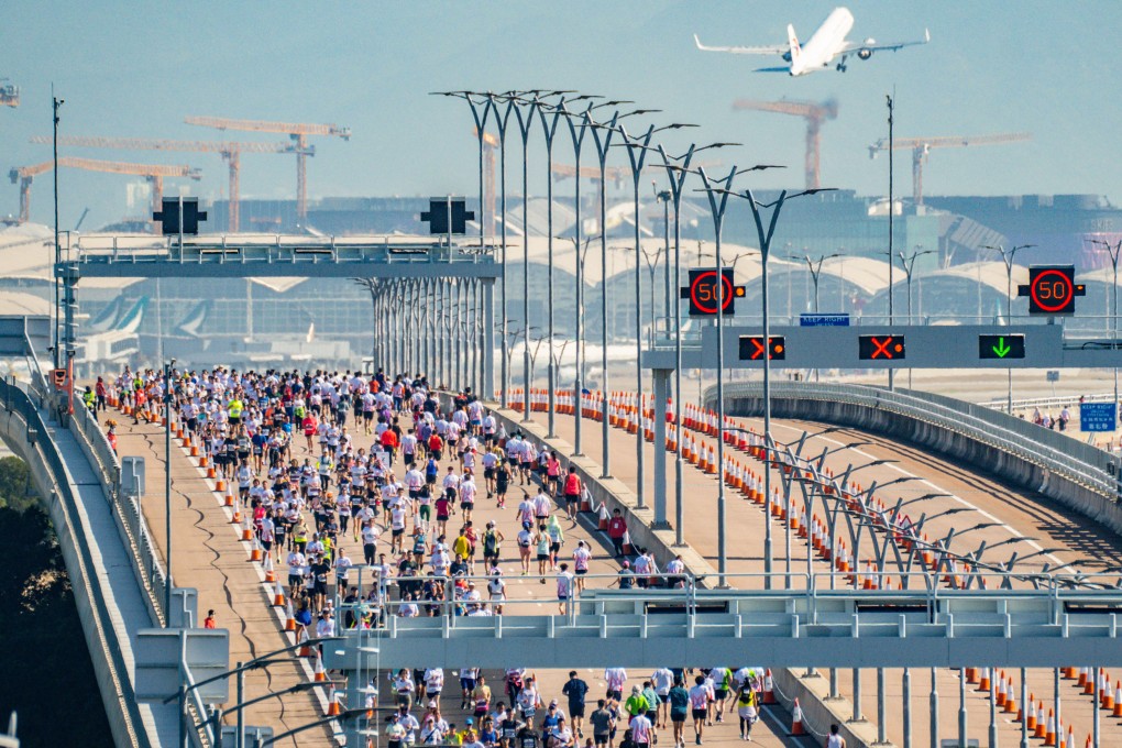 Runners take part in the 2023 race on the Hong Kong-Zhuhai-Macau Bridge.
Photo: Handout