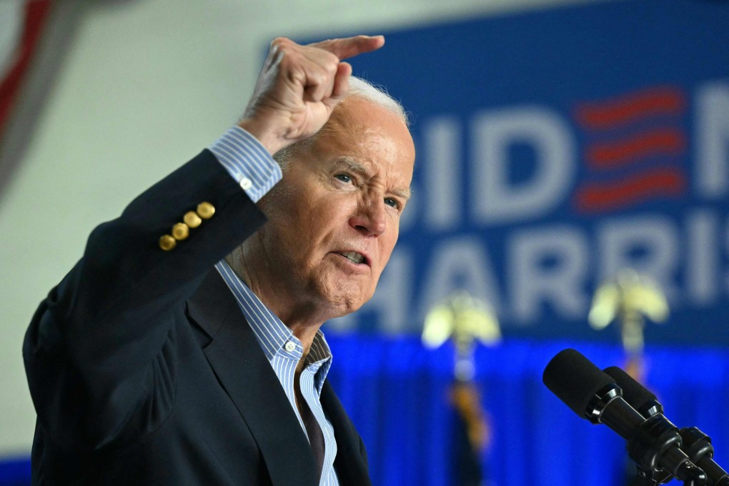 US President Joe Biden during a campaign event in Madison, Wisconsin, on Friday. Photo: AFP