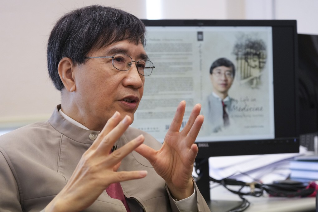 HKU microbiologist Yuen Kwok-yung, discusses his new autobiography in his office at Queen Mary Hospital in Pok Fu Lam. Photo: May Tse