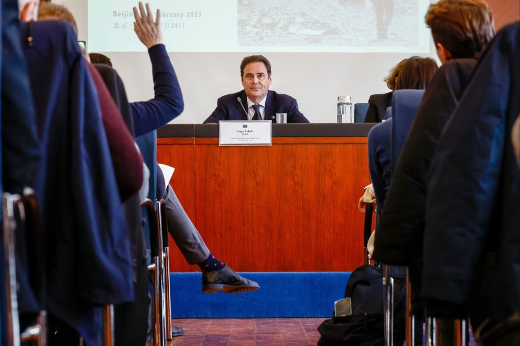 Jorge Toledo, ambassador of the European Union to China, says people-to-people exchanges are “very far” off from pre-pandemic levels. Photo: EPA-EFE