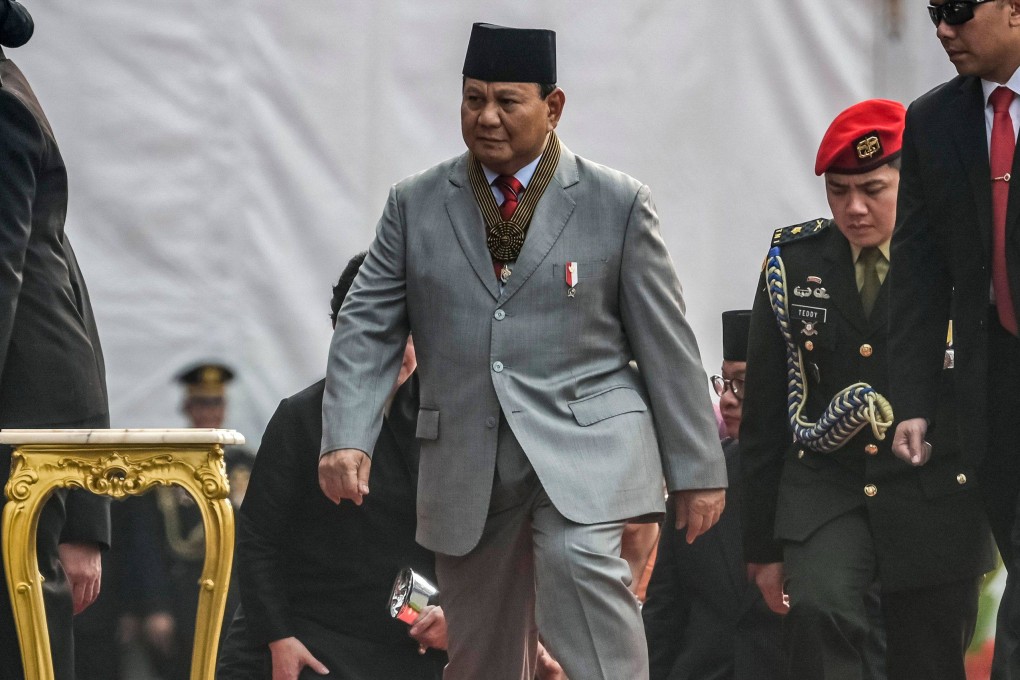 Indonesia’s president-elect Prabowo Subianto arrives in Jakarta earlier this month. He and his team have tried to distance themselves from any suggestions of fiscal profligacy. Photo: AFP