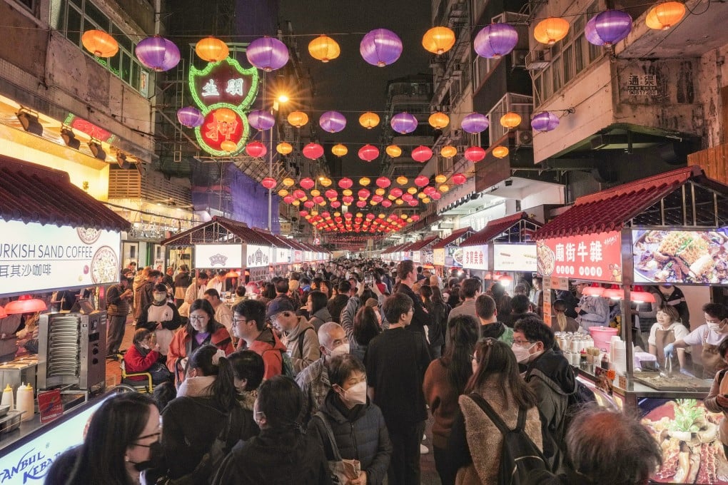 While some of the sparkle may be fading, night markets have played a vital role in the social tapestry of cities across East and Southeast Asia, with Hong Kong’s Temple Street night market, pictured here in 2023, a well-established tourist attraction. Photo: Elson Li