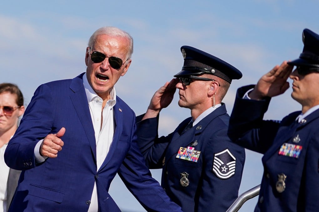 US President Joe Biden on Sunday. Photo: Reuters