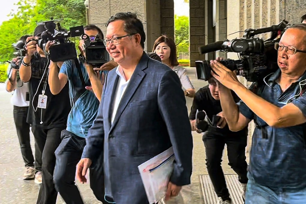 Cheng Wen-tsan, who has been charged with corruption, leaves court in Taipei on July 6. On Monday, Taiwan’s High Court overruled a bail decision and asked for a review of the detention case. Photo: CNA