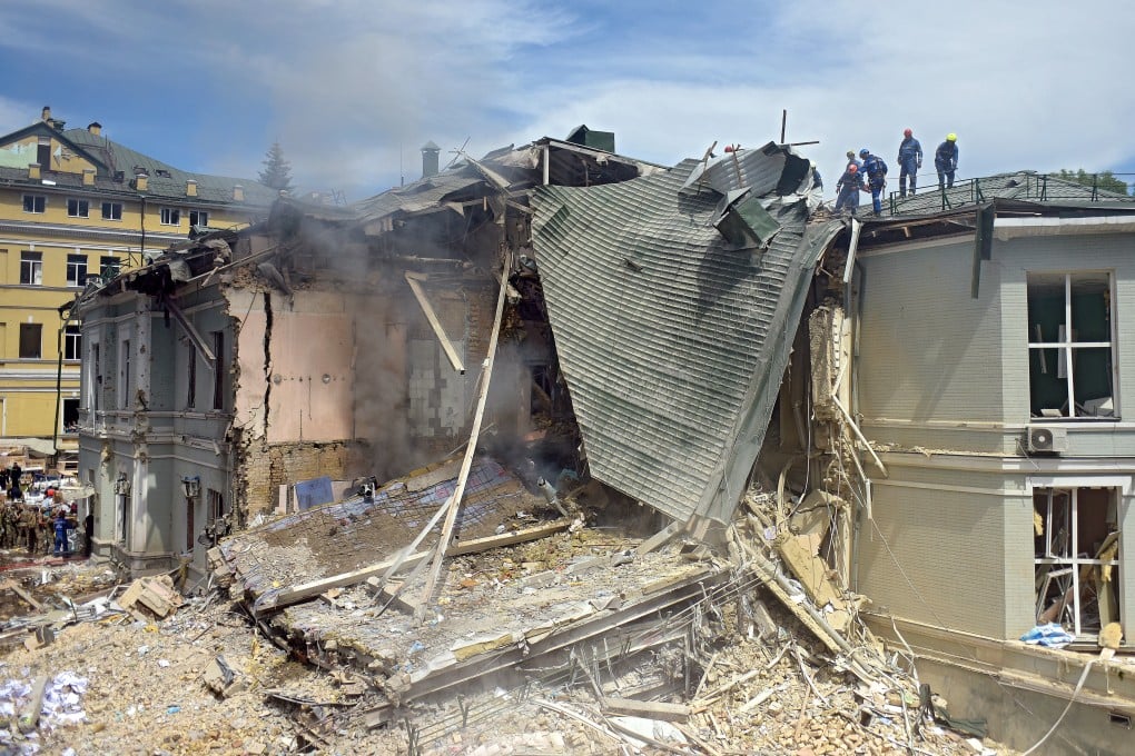 Destruction following a Russian missile attack on the Okhmatdyt Children’s Hospital in Kyiv. Photo: Ukrinform/dpa