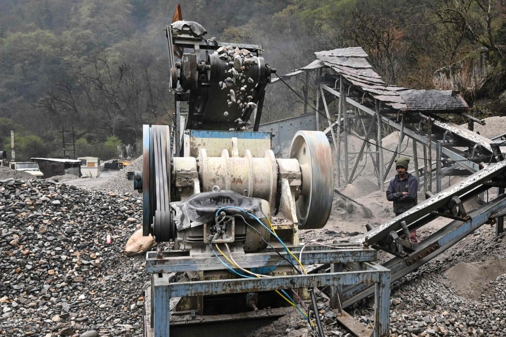 A road construction site in the Tawang district of India’s Arunachal Pradesh state, almost all of which China insists falls under its sovereignty as “South Tibet”. Photo: AFP