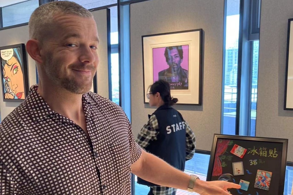 LGBTQ British actor Russell Tovey at the David Hockney exhibition he co-curated at Shanghai’s Modern Art Museum. Photo: MAM